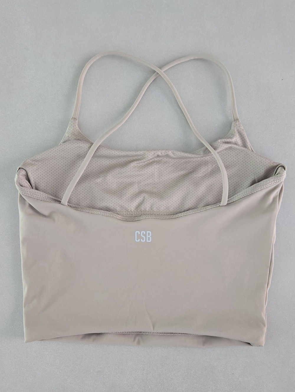 New CSB X Im Beige Strappy Freedom Sculpt Tank Size S